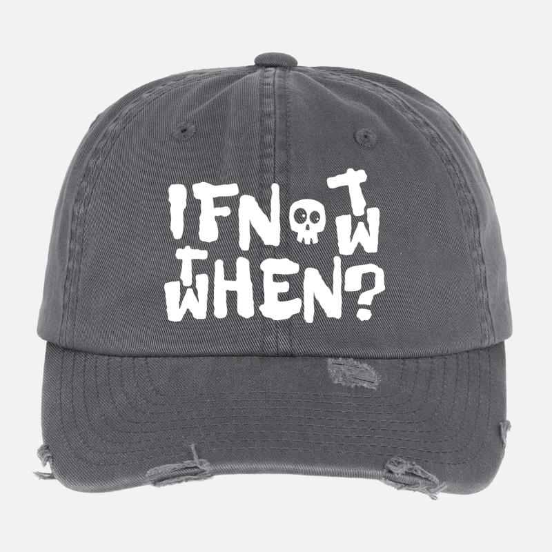 if not now Flexfit Vintage Destroyed Cap