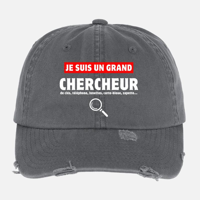 searching, seeking, losing your keys Flexfit Vintage Destroyed Cap