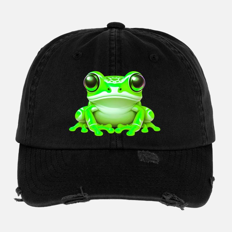 Grenouille Casquette vintage effet usé Flexfit