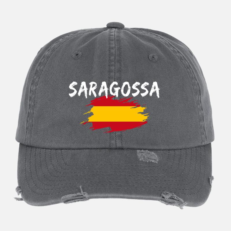 Saragosse, Espagne Casquette vintage effet usé Flexfit
