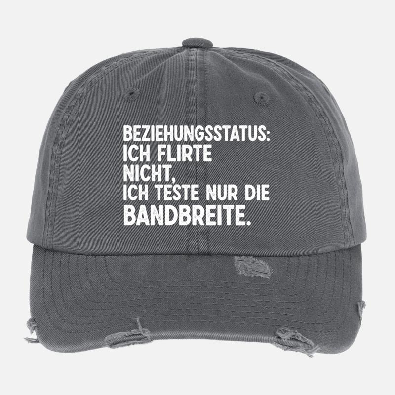 Beziehungsstatus: Ich Flirte Nicht Flexfit Vintage Destroyed Cap