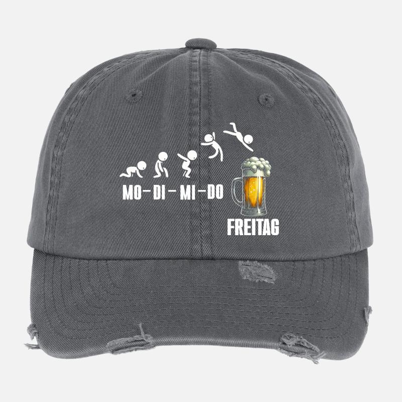 Friday Weekend Beer Lovers Beer Drinkers Flexfit Vintage Destroyed Cap