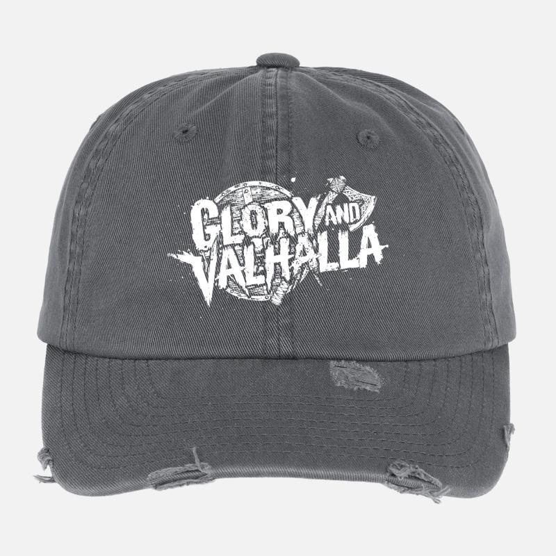 Gloire et Valhalla Casquette vintage effet usé Flexfit