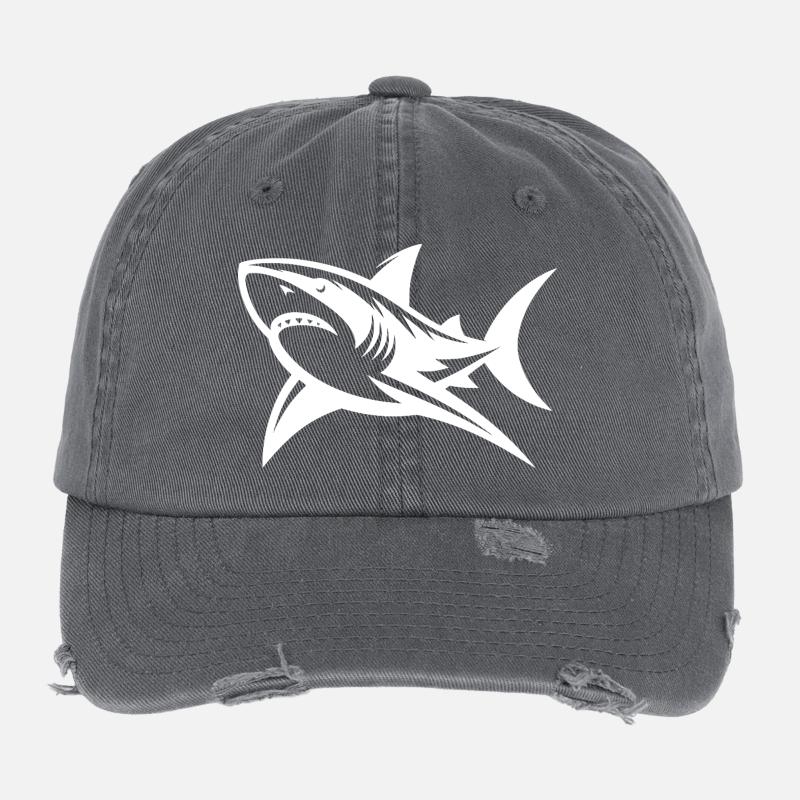 Sourire est difficile avec autant de blagues sur les dents sur le requin Casquette vintage effet usé Flexfit