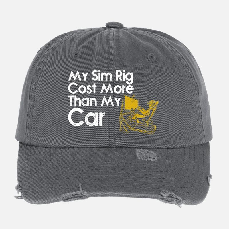 Sim-Rig kostete mehr als mein Auto Flexfit Vintage Destroyed Cap