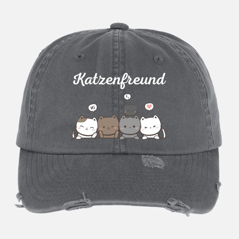 Katzenfreund Flexfit Vintage Destroyed Cap