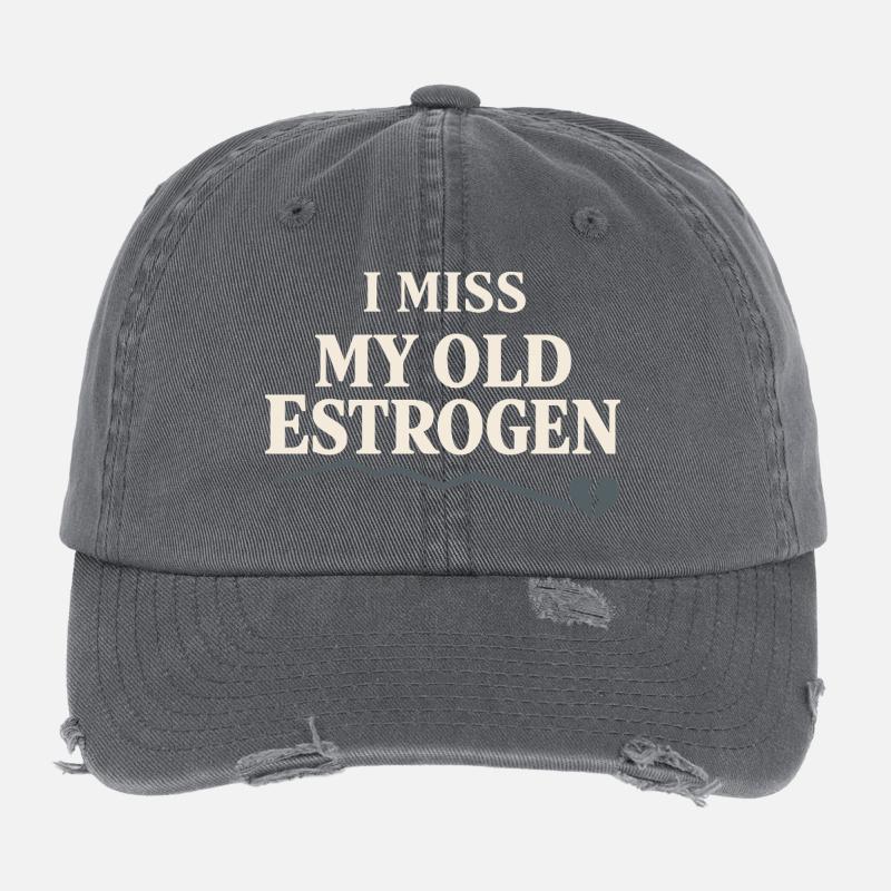 Perimenopause Humor Perimenopause Flexfit Vintage Destroyed Cap