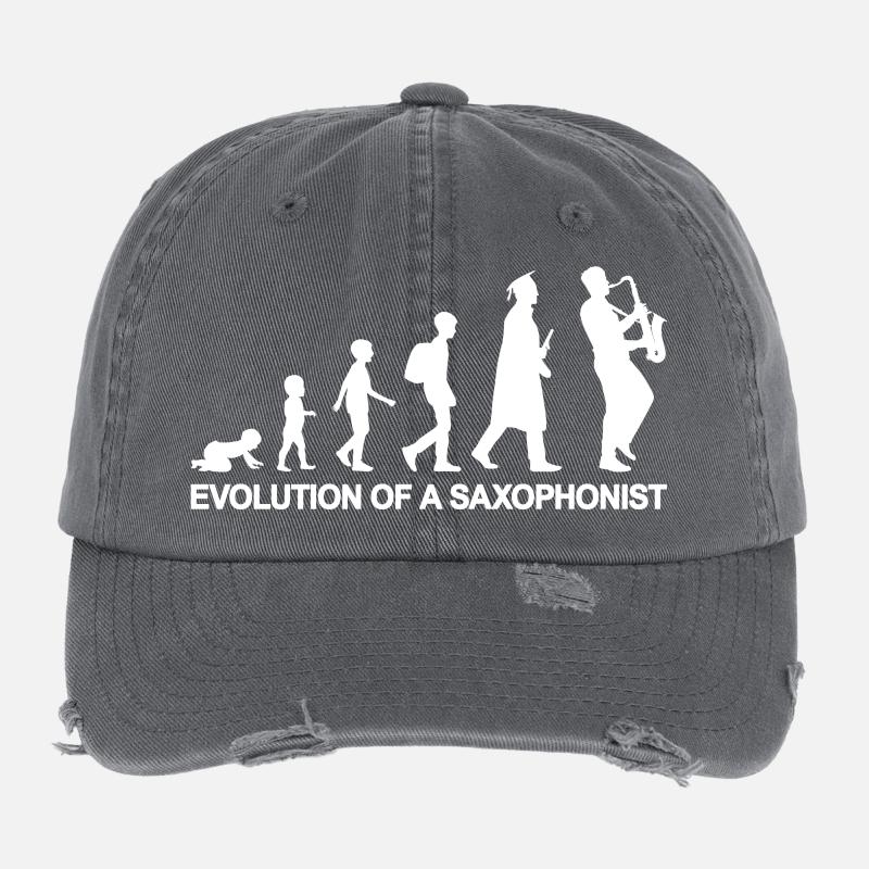 Evolution of A Saxophonist Flexfit Vintage Destroyed Cap