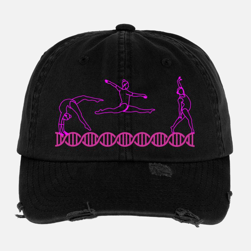 Gymnastics Gymnastics DNA DNA | Colors changeable - Flexfit Vintage Destroyed Cap - black