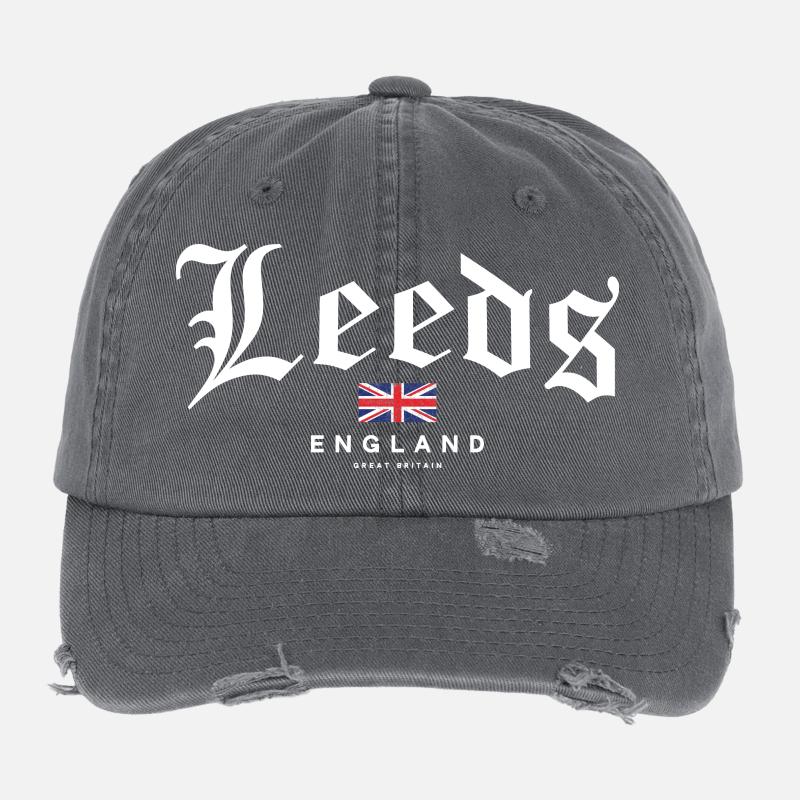 Leeds Great Britain Flexfit Vintage Destroyed Cap
