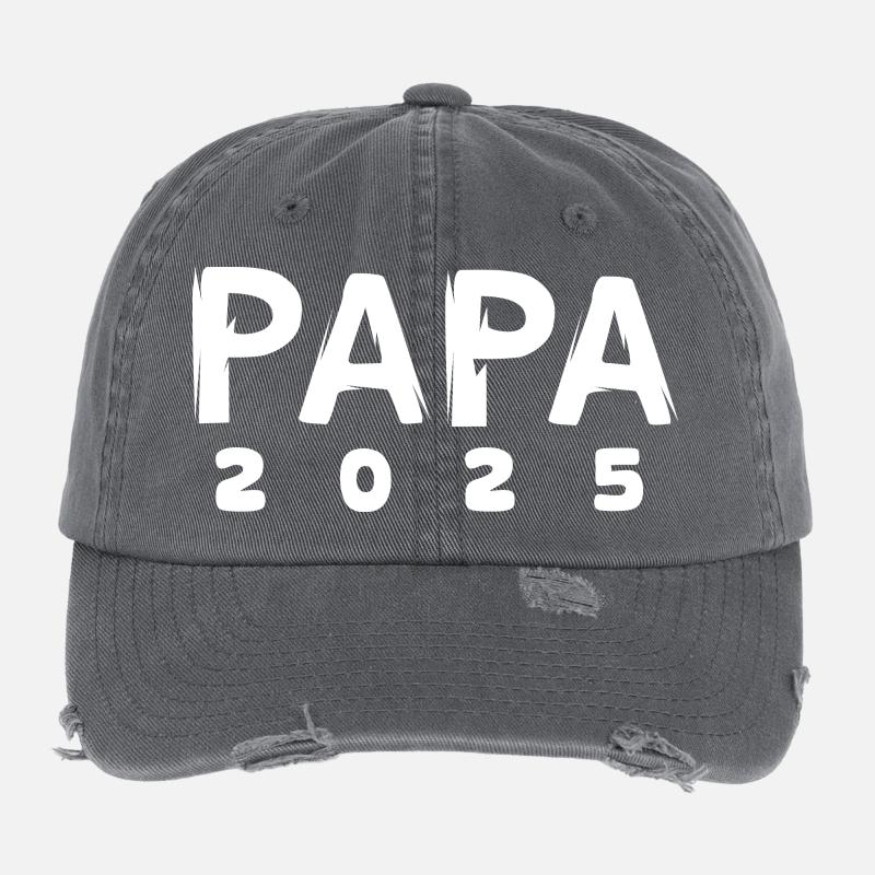 papa 2025 - Paternité et naissance Casquette vintage effet usé Flexfit