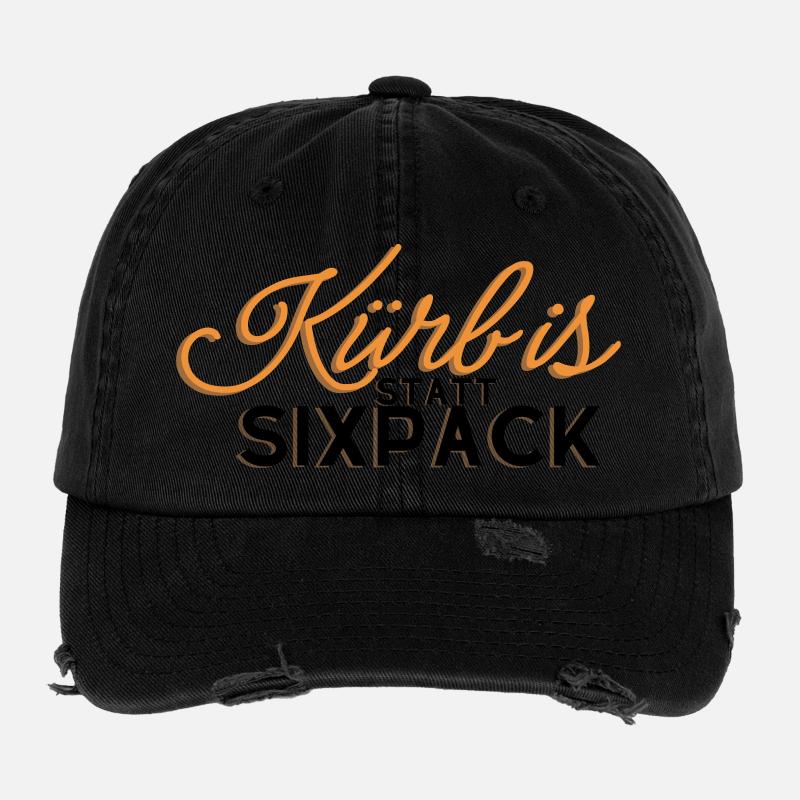 Kürbis statt Sixpack Flexfit Vintage Destroyed Cap