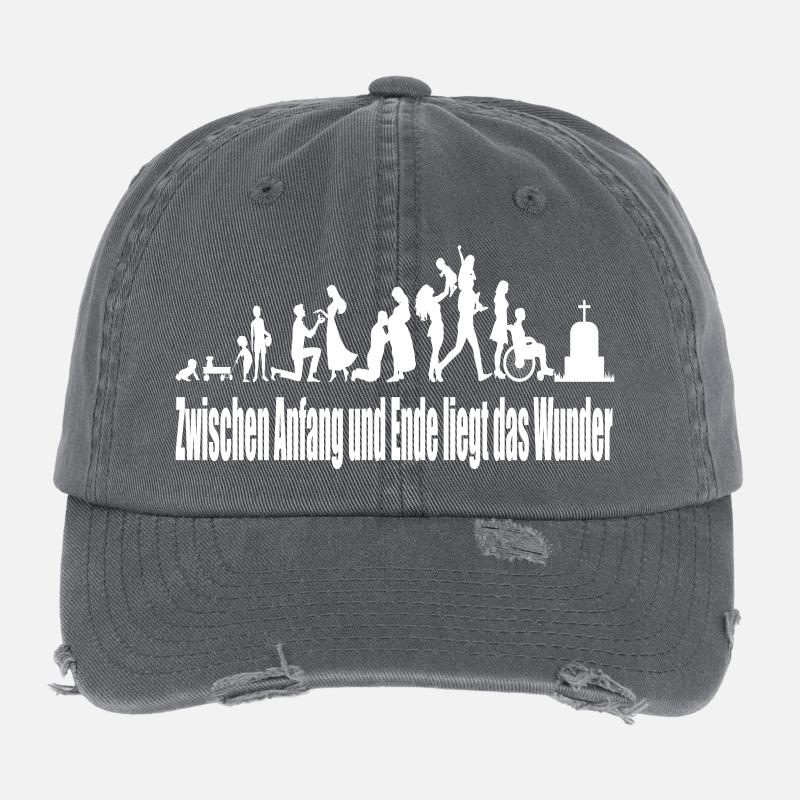 Vielfalt der Gemeinschaft Lebenswege Flexfit Vintage Destroyed Cap