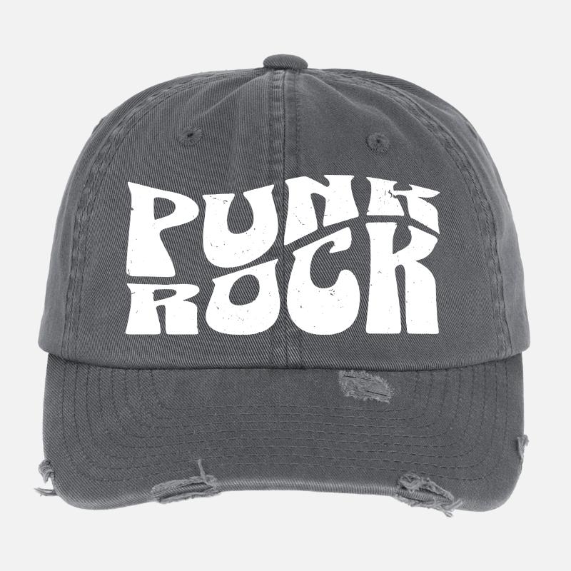 Punkrock Mutige Typografie Flexfit Vintage Destroyed Cap