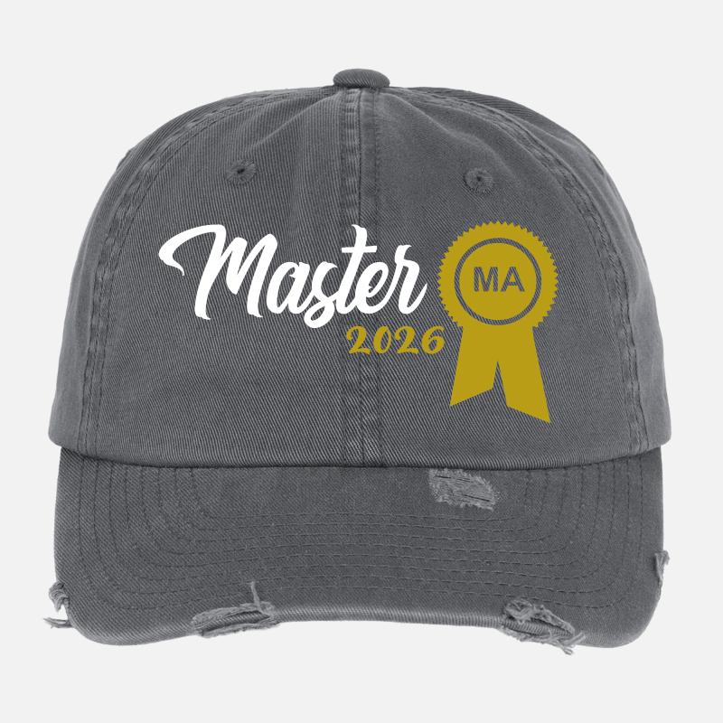 Master's degree passed in 2026 Graduation ceremony Flexfit Vintage Destroyed Cap