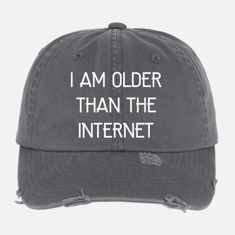 Ich bin älter als das Internet-Funny-Shirt Flexfit Vintage Destroyed Cap