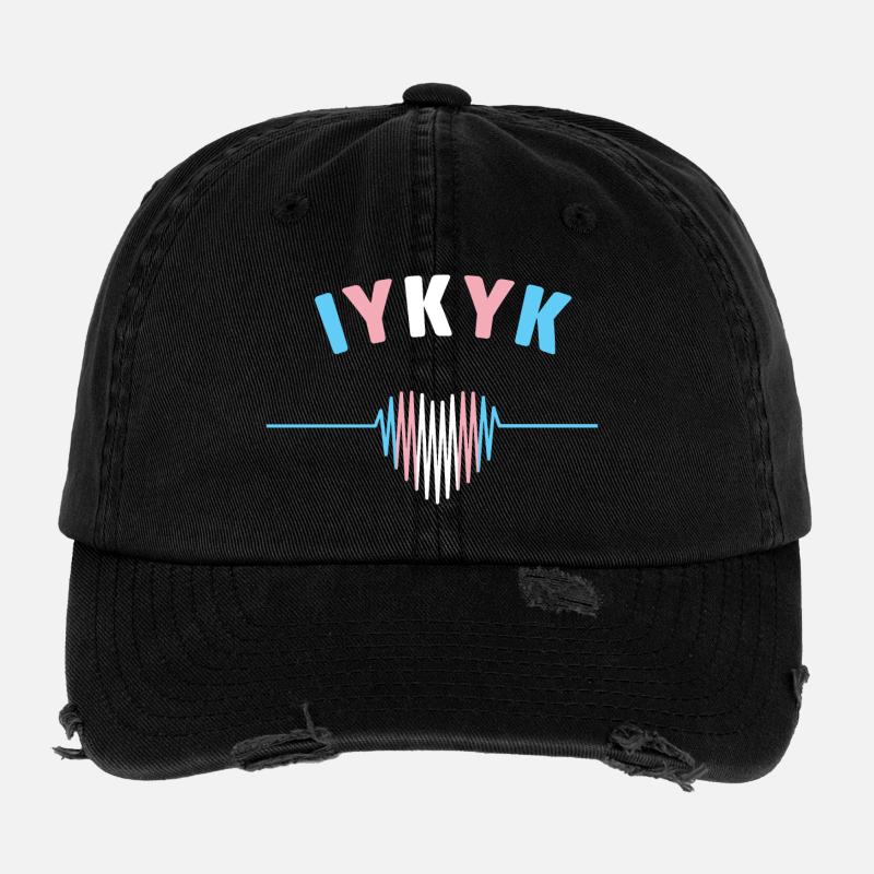 LGBT Pride Monat - IYKYK Transgender Flexfit Vintage Destroyed Cap
