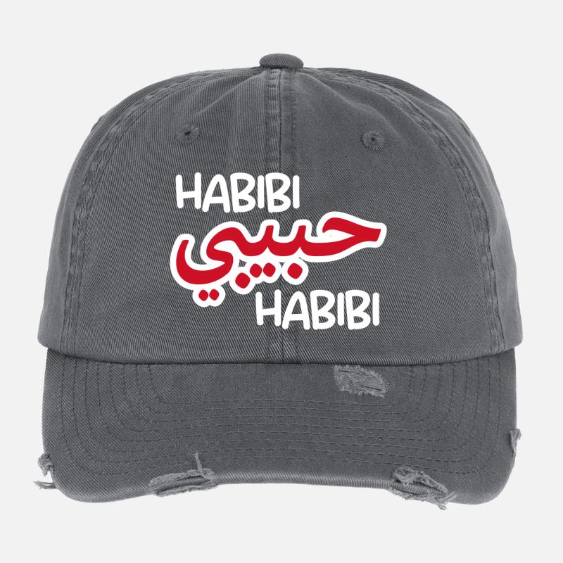 Habibi (foncé) Casquette vintage effet usé Flexfit