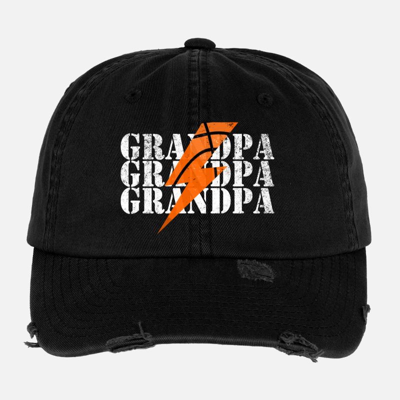 Basketball Blitz Power Design - Flexfit Vintage Destroyed Cap - black