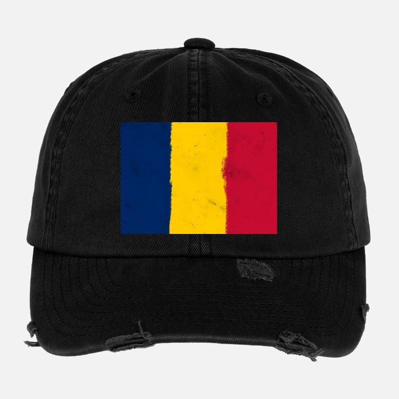 Flagge des Tschad Flexfit Vintage Destroyed Cap