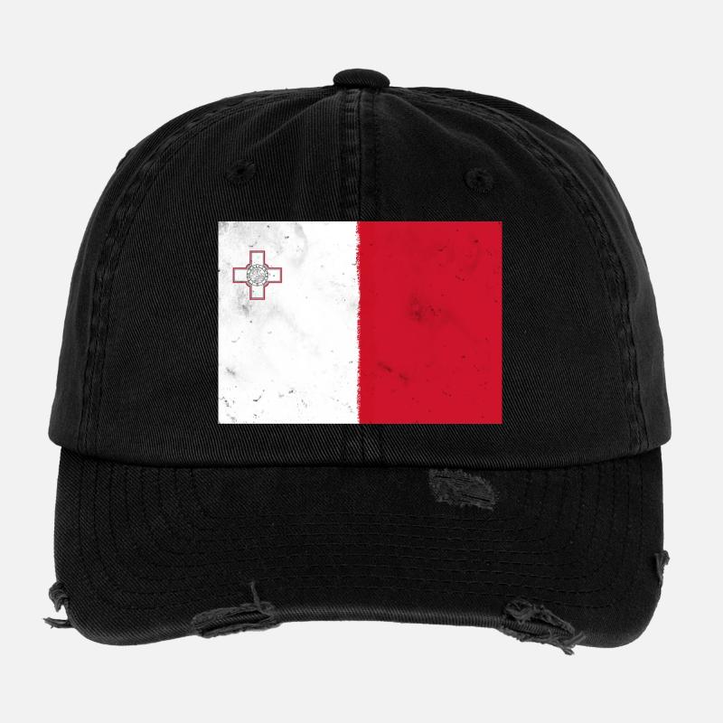 Drapeau de Malte Casquette vintage effet usé Flexfit