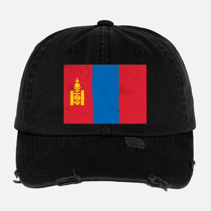 Flagge der Mongolei Flexfit Vintage Destroyed Cap