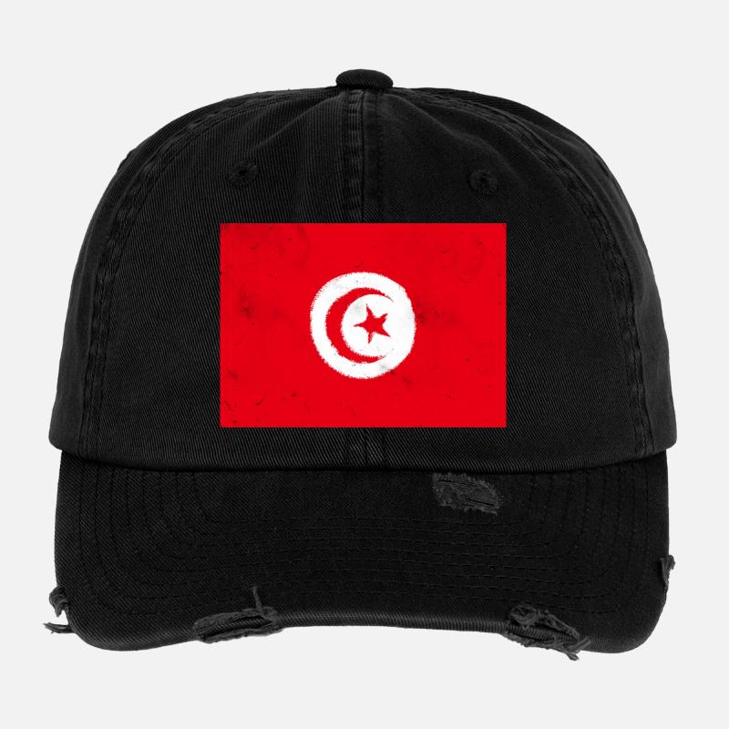 Flagge von Tunesien Flexfit Vintage Destroyed Cap