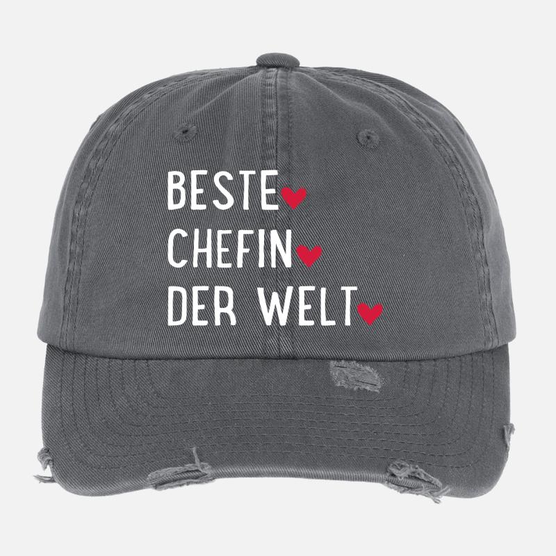 Meilleure patronne du monde Casquette vintage effet usé Flexfit