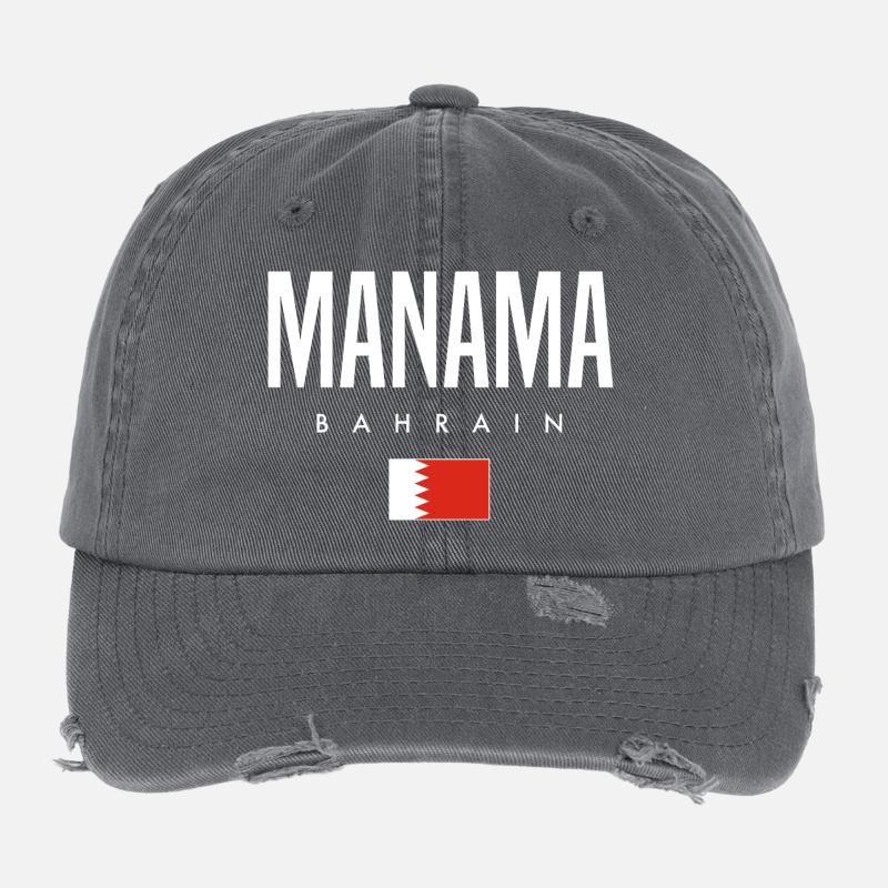 Manama Bahrain Flexfit Vintage Destroyed Cap