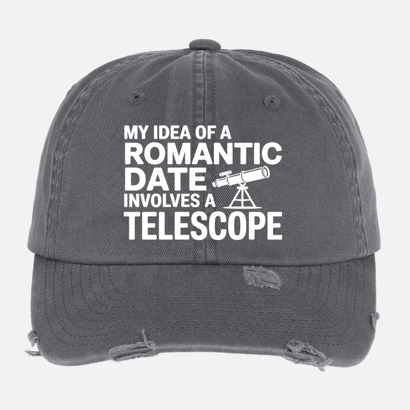 Romantisches Date Teleskop Journal Flexfit Vintage Destroyed Cap