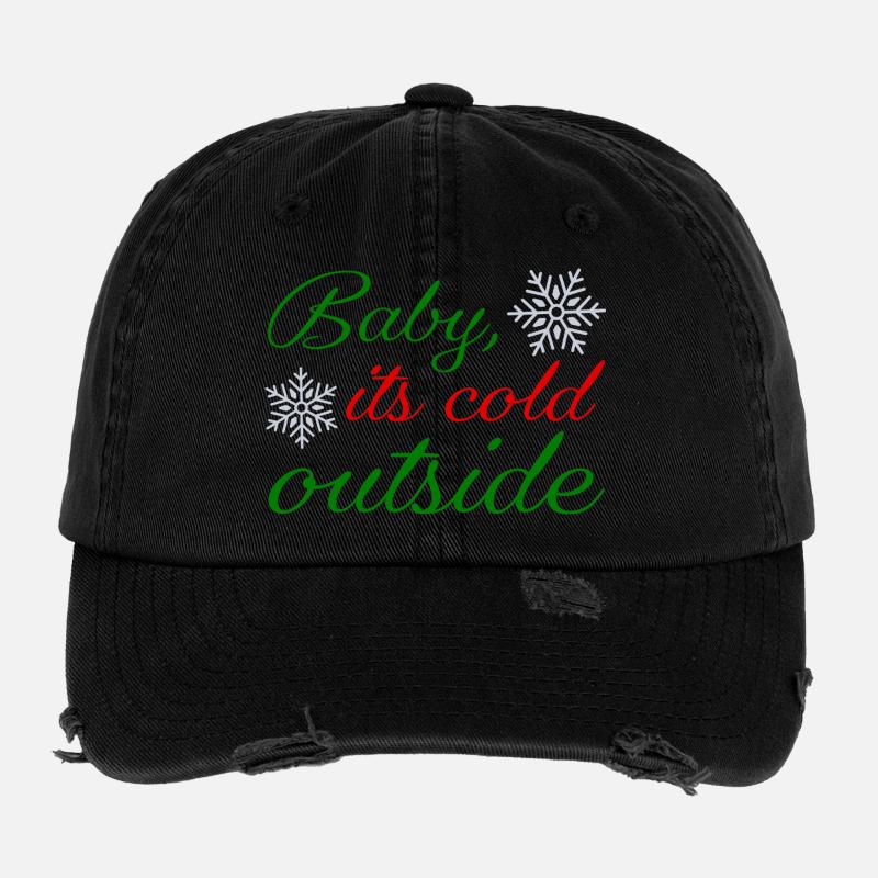 Baby it's cold outside Flexfit Vintage Destroyed Cap