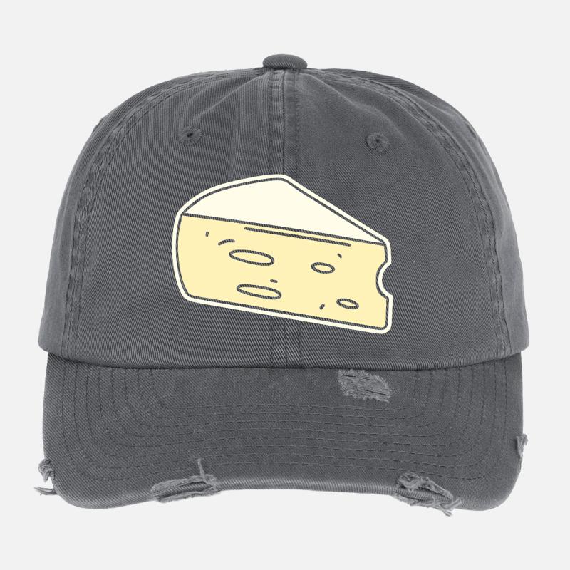 Humour fromage brie Casquette vintage effet usé Flexfit