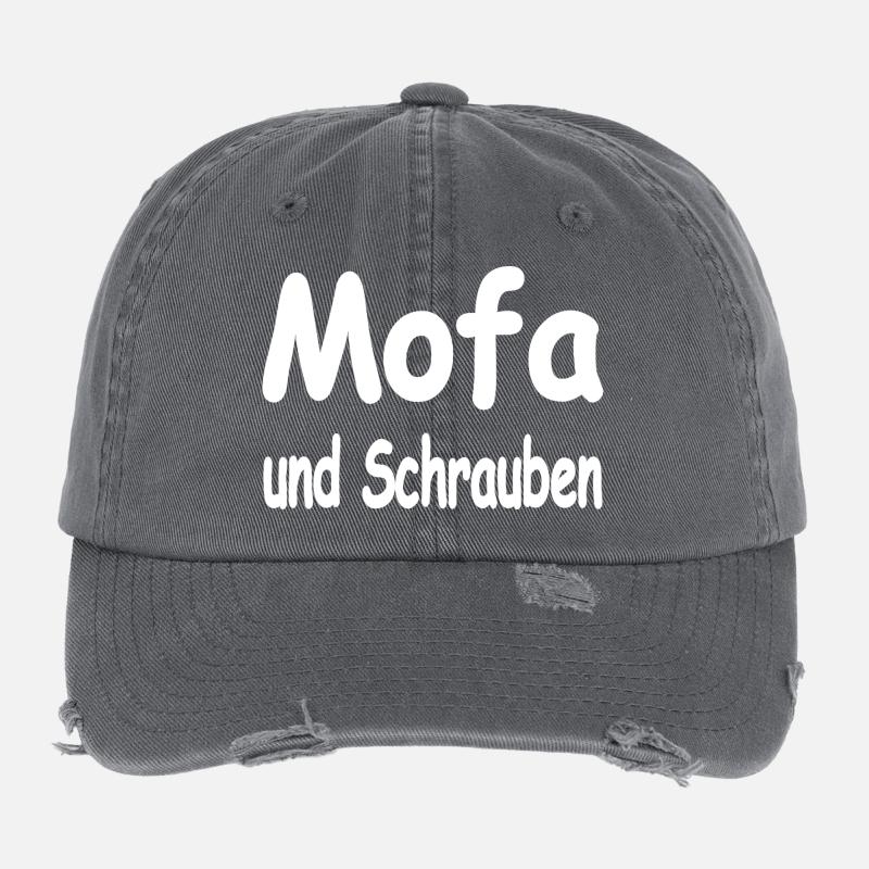 Mobylette Casquette vintage effet usé Flexfit