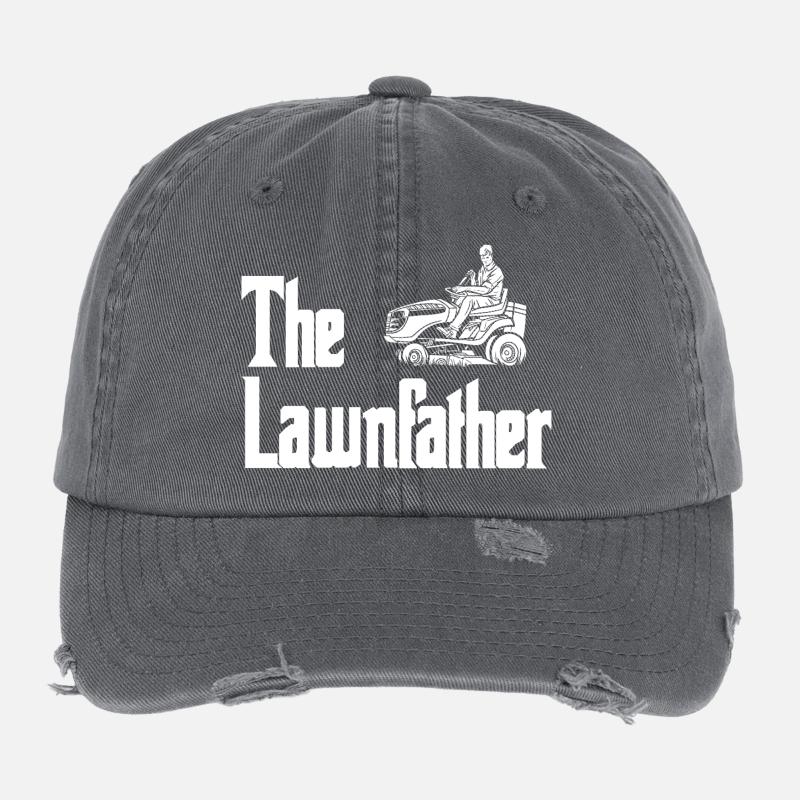 Lawnmower Silhouette Grafik Flexfit Vintage Destroyed Cap