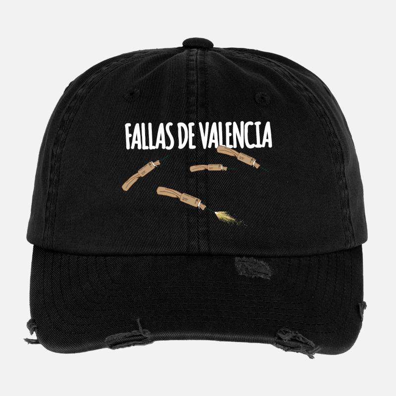 Fallas De Valencia Trueno - Flexfit Vintage Destroyed Cap - black