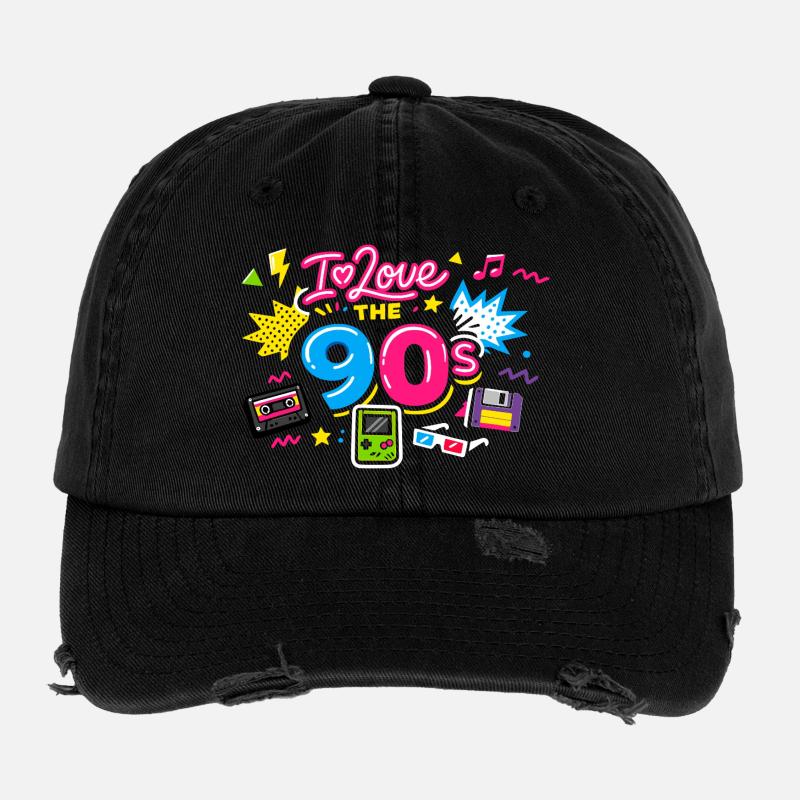 90er Jahre Flexfit Vintage Destroyed Cap