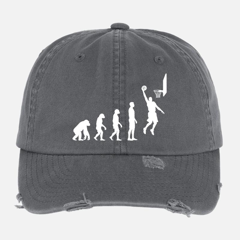 Basketball Dunk Evolution Motiv Flexfit Vintage Destroyed Cap