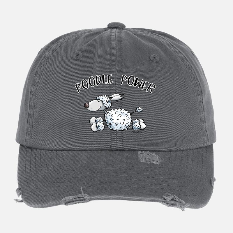 Poodle Power Flexfit Vintage Destroyed Cap