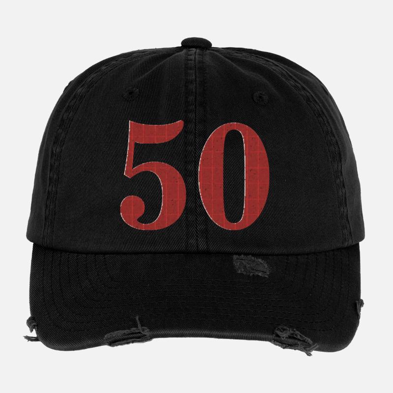 50e anniversaire Casquette vintage effet usé Flexfit