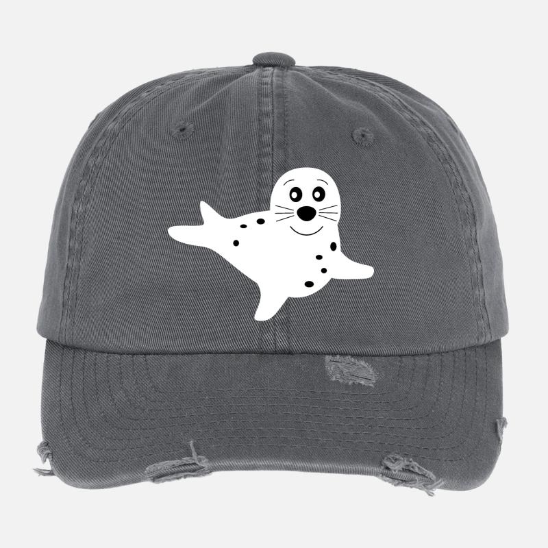 phoque phoque blanc phoques phoques animaux Casquette vintage effet usé Flexfit