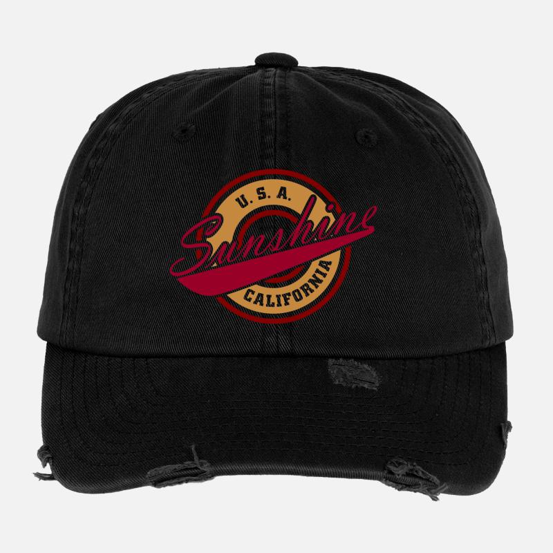 NERDY forever - Sunshine California Flexfit Vintage Destroyed Cap