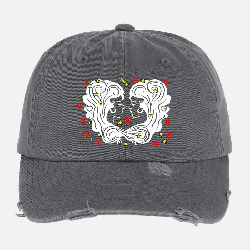 Zweifarbig Flexfit Vintage Destroyed Cap