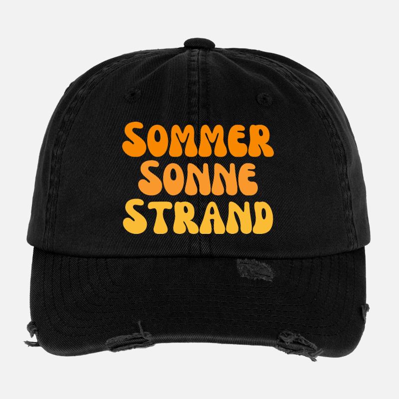 Sommer Sonne Strand Nectarine Flexfit Vintage Destroyed Cap