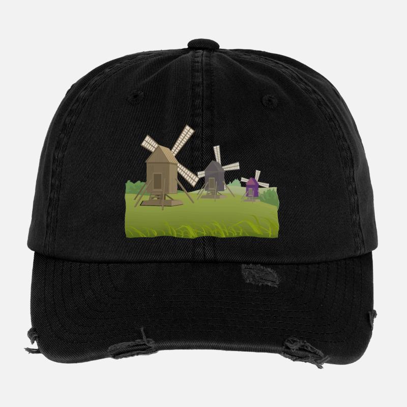 Moulins Casquette vintage effet usé Flexfit