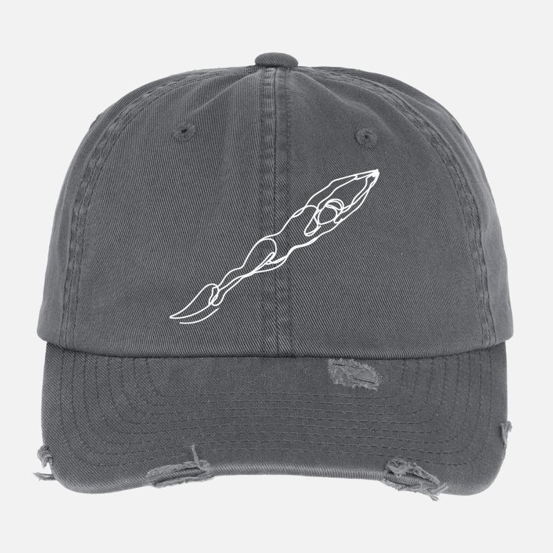 nageuse femme dessin Casquette vintage effet usé Flexfit