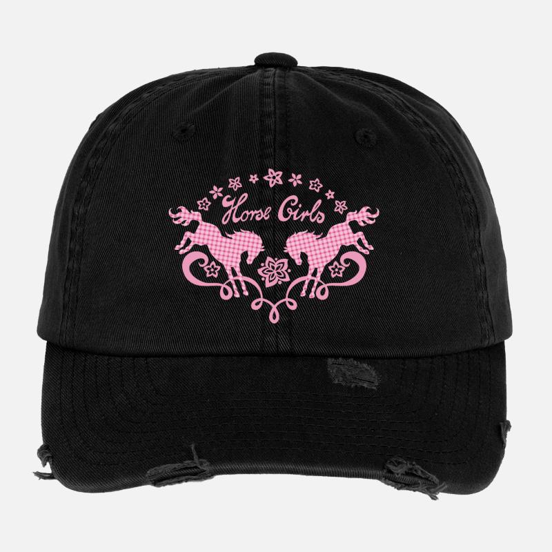 Fille de cheval Casquette vintage effet usé Flexfit