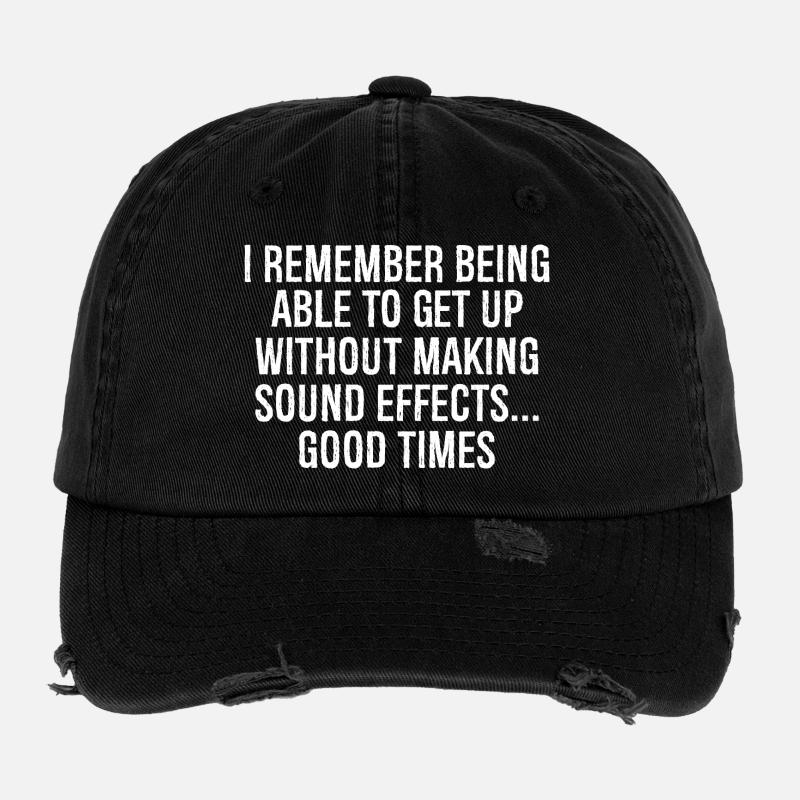 I remember being able get up without making sound - Flexfit Vintage Destroyed Cap - black