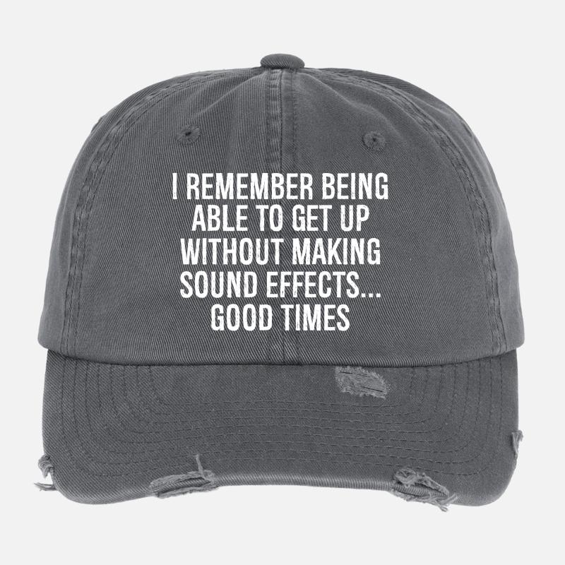 I remember being able get up without making sound Flexfit Vintage Destroyed Cap