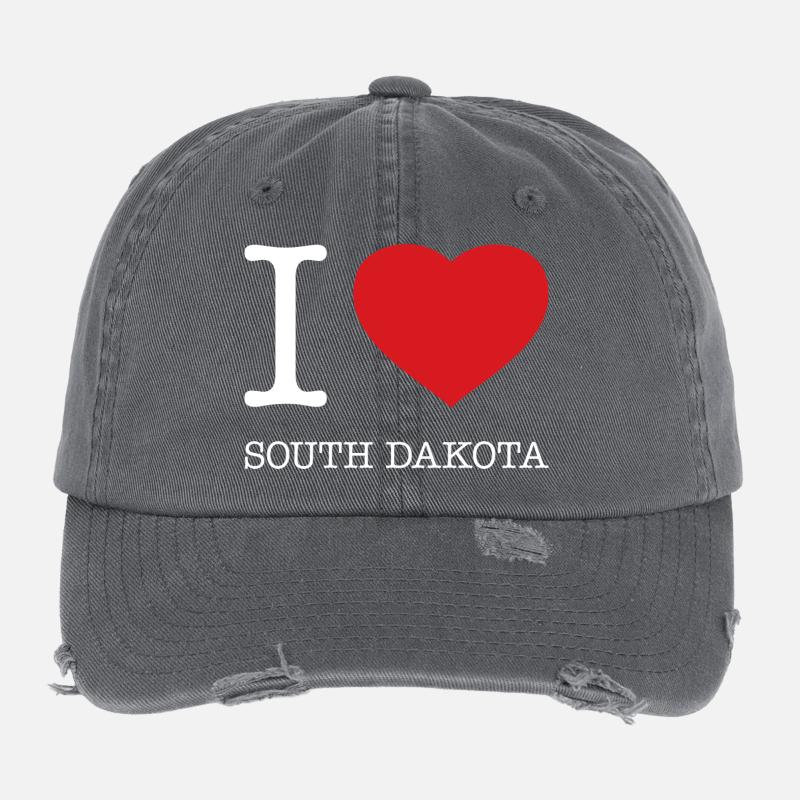 J’ADORE LE DAKOTA DU SUD Casquette vintage effet usé Flexfit
