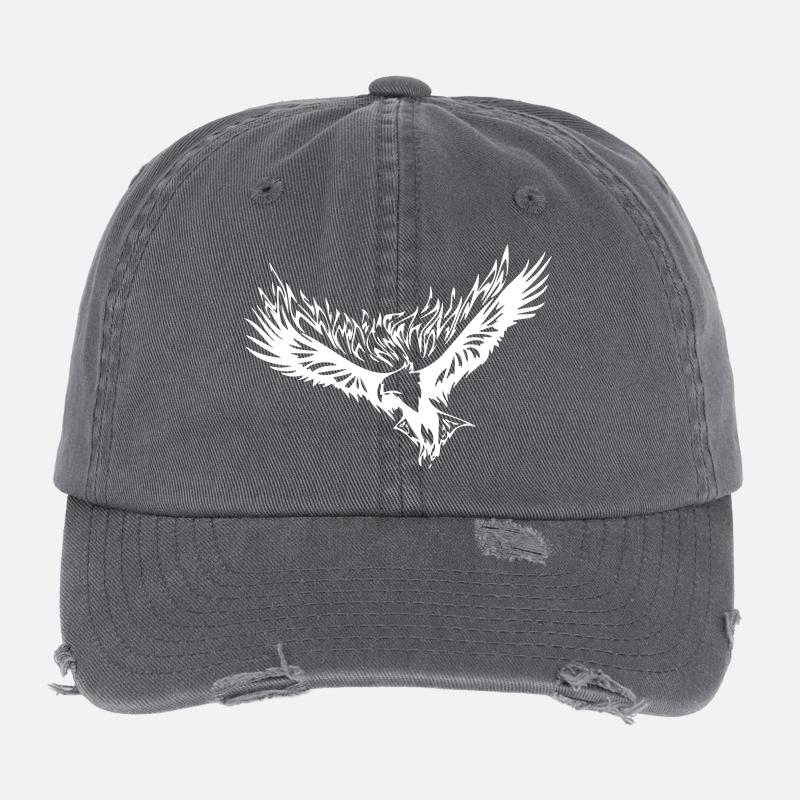 Flame Eagle Flexfit Vintage Destroyed Cap